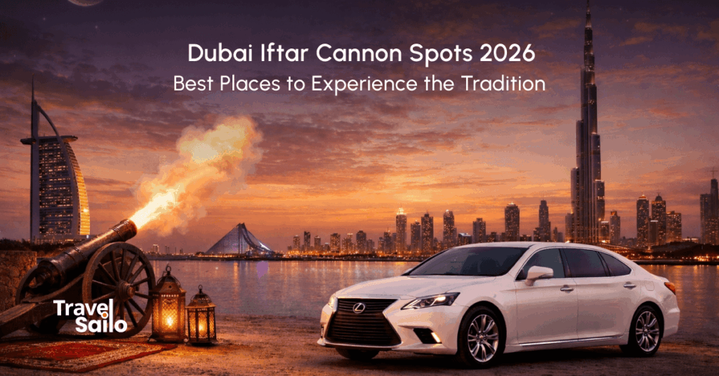 Dubai Ramadan cannon firing locations 2026 – Travel Sailo limo tour