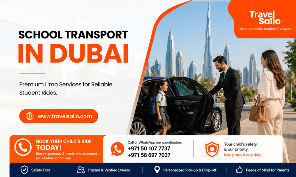 School transport Dubai premium limo service – Travel Sailo student rides